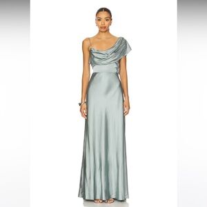 NWT! House of Harlow 1960 x REVOLVE Antonia Gown in Seafoam